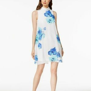 Floral prints dress size 10 mock neck